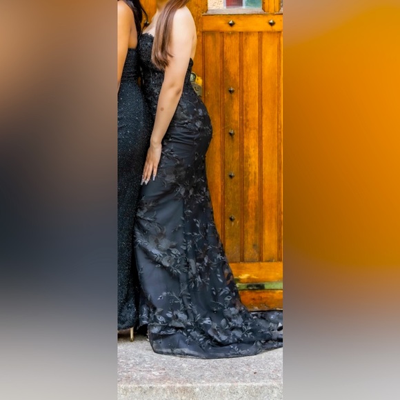 Black Luxury Prom Dress - Picture 2 of 2